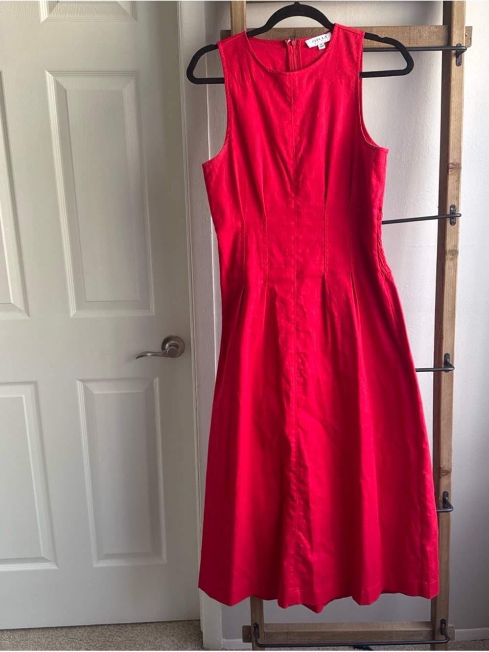 Free People Sleeveless Bright Red Midi Dress
